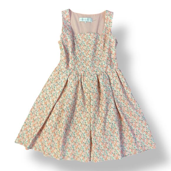 Endless Rose Floral Textured‎ Bow Tie Mini Dress Size M Pink Party - Picture 1 of 9